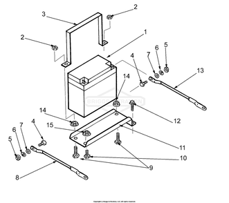 Part Location Diagram of 102312GS Briggs and Stratton Battery sealed